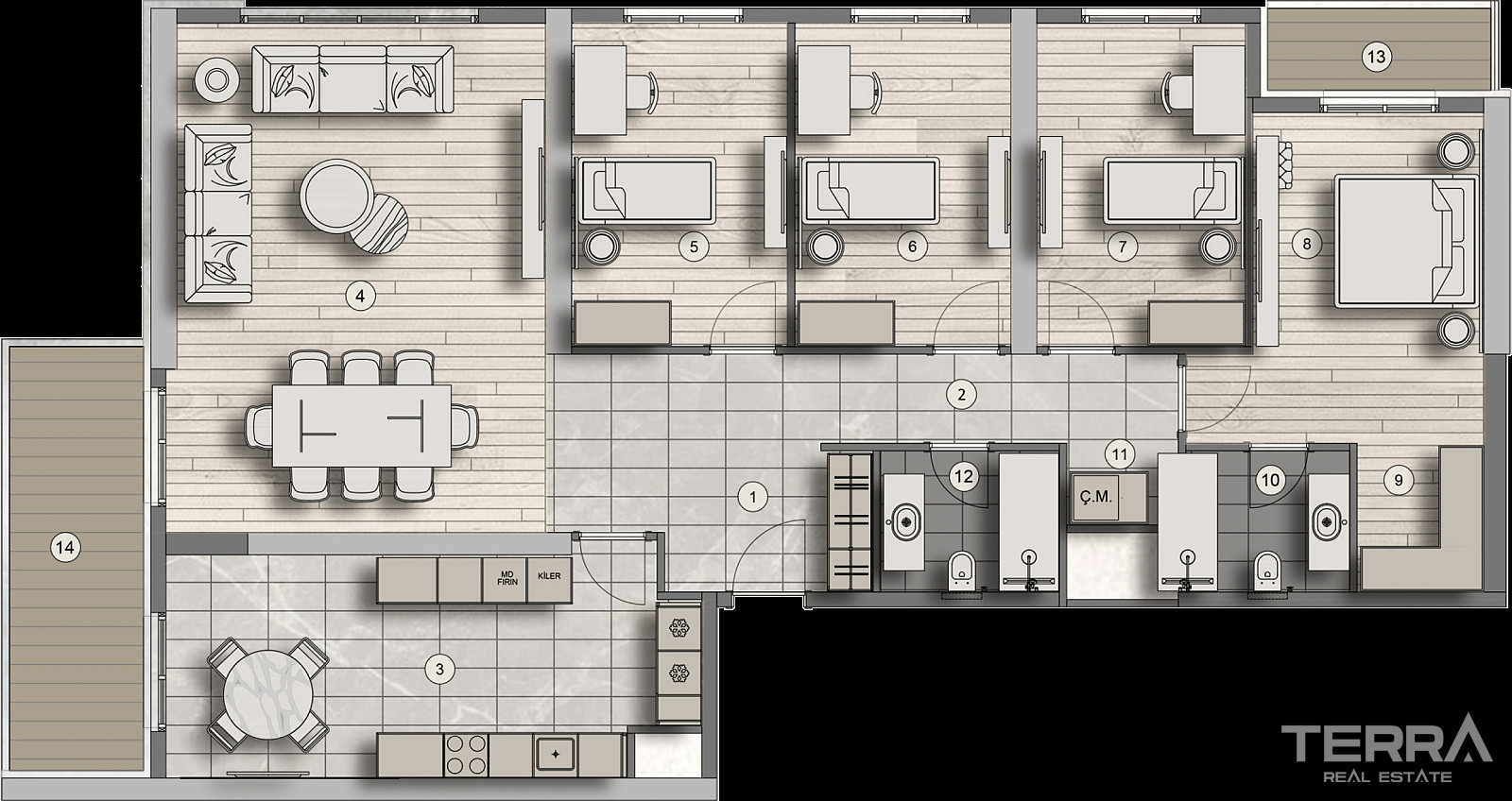 Apartments for Sale in Ankara, Çankaya, Turkey - 107997