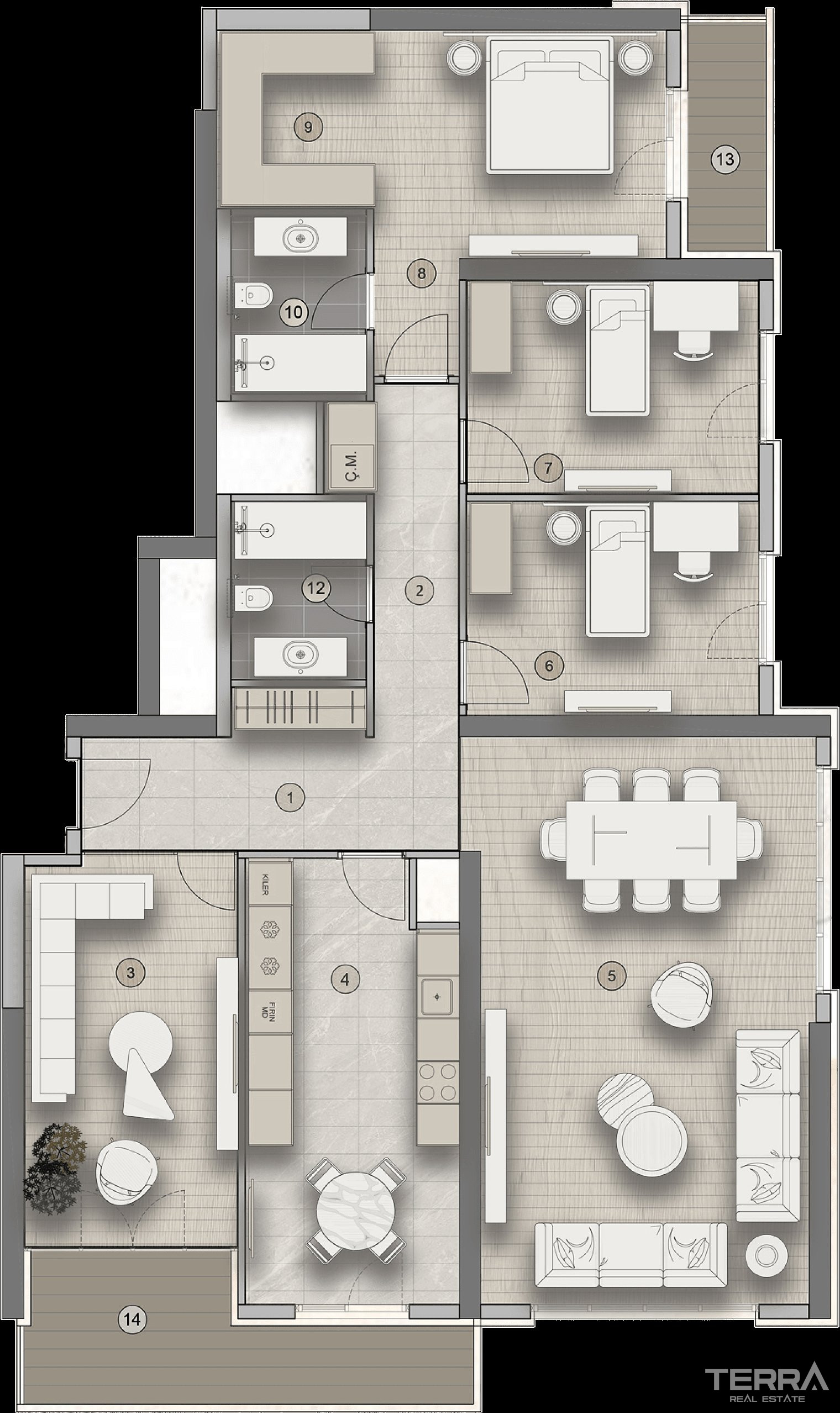 Apartments for Sale in Ankara, Çankaya, Turkey - 107998