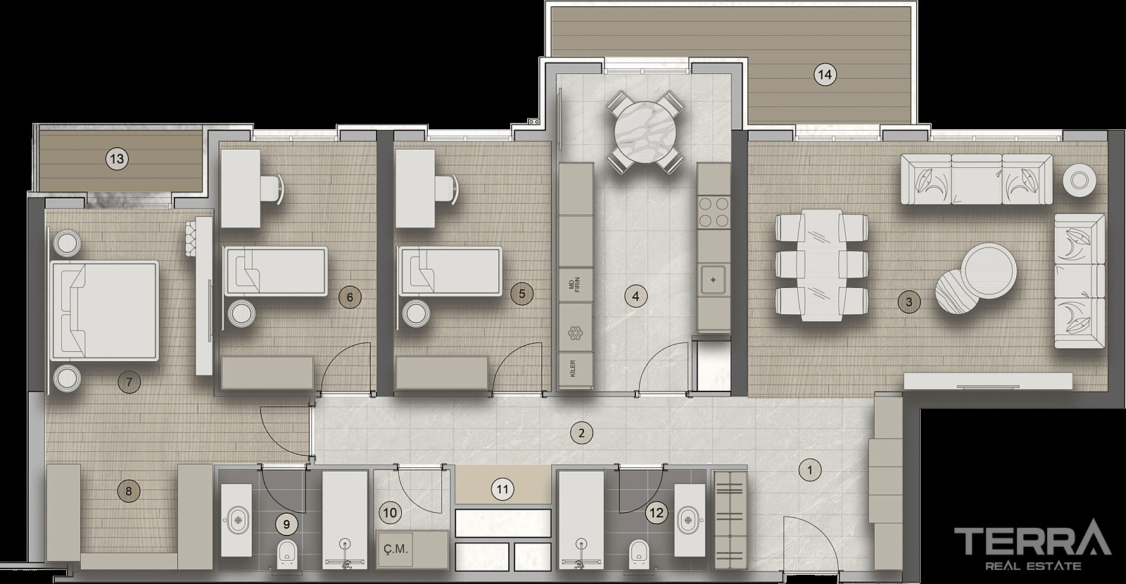 Apartments for Sale in Ankara, Çankaya, Turkey - 108000