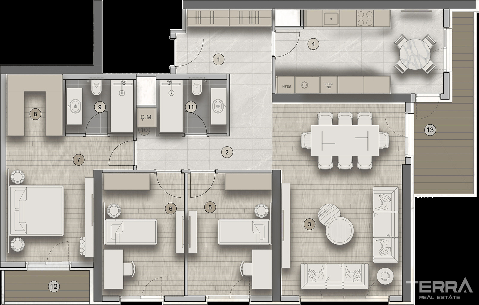 Apartments for Sale in Ankara, Çankaya, Turkey - 108001