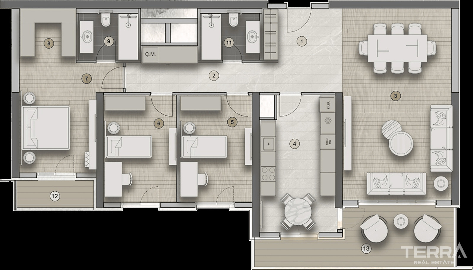 Apartments for Sale in Ankara, Çankaya, Turkey - 108002