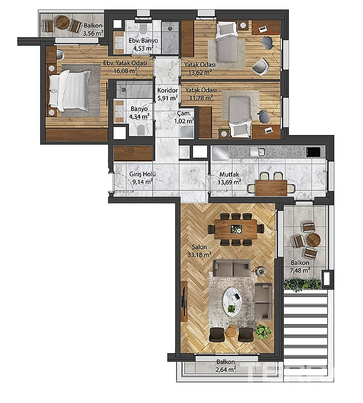 Luxury Apartments for Sale in Çankaya, Ankara, Turkey - 108077