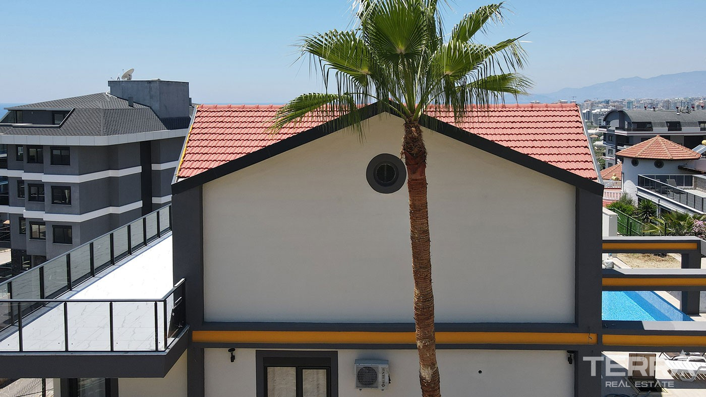 Alanya, Kargıcak'ta Deniz Manzaralı Müstakil Villa - 108100