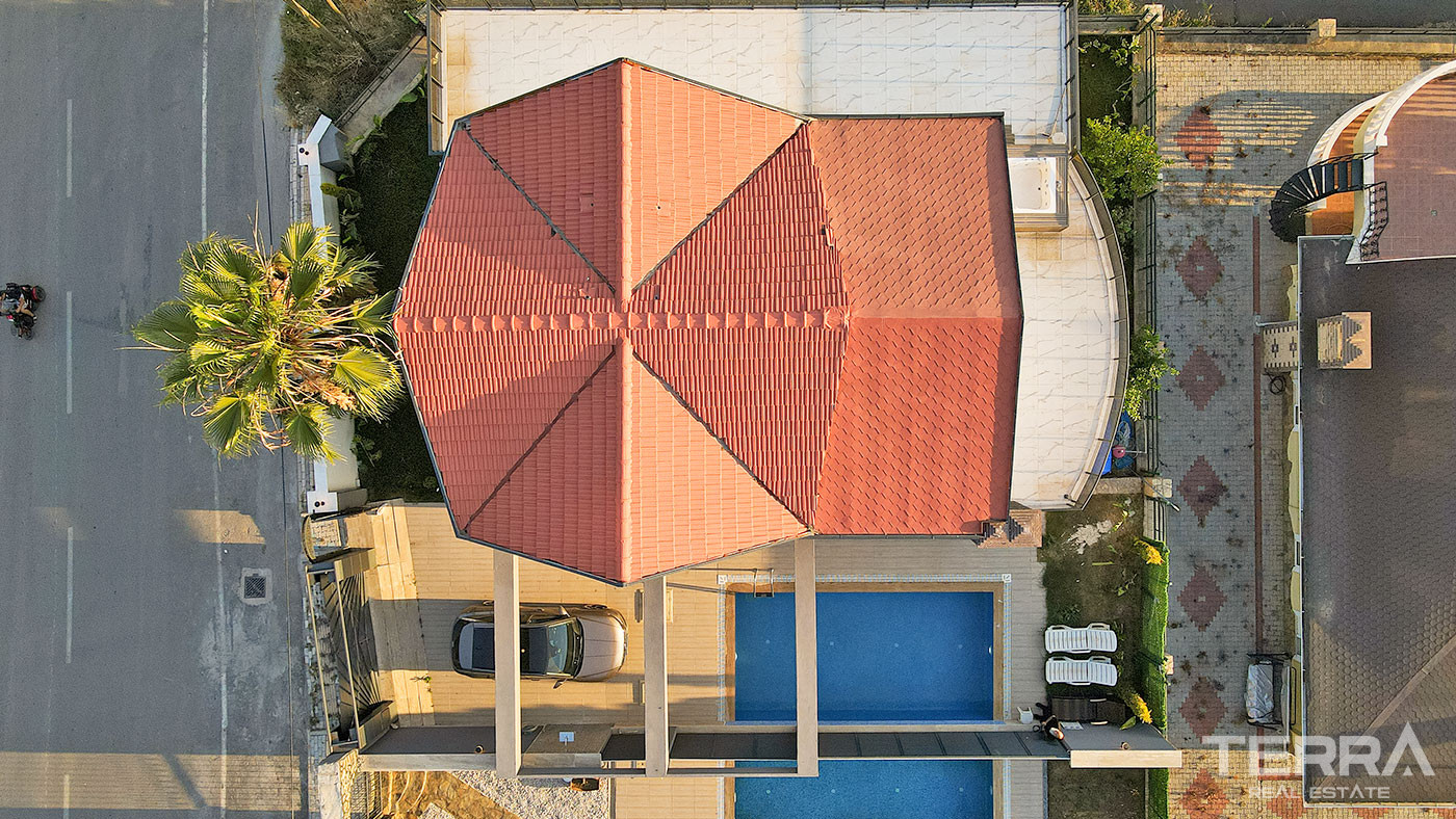 Alanya, Kargıcak'ta Deniz Manzaralı Müstakil Villa - 108103