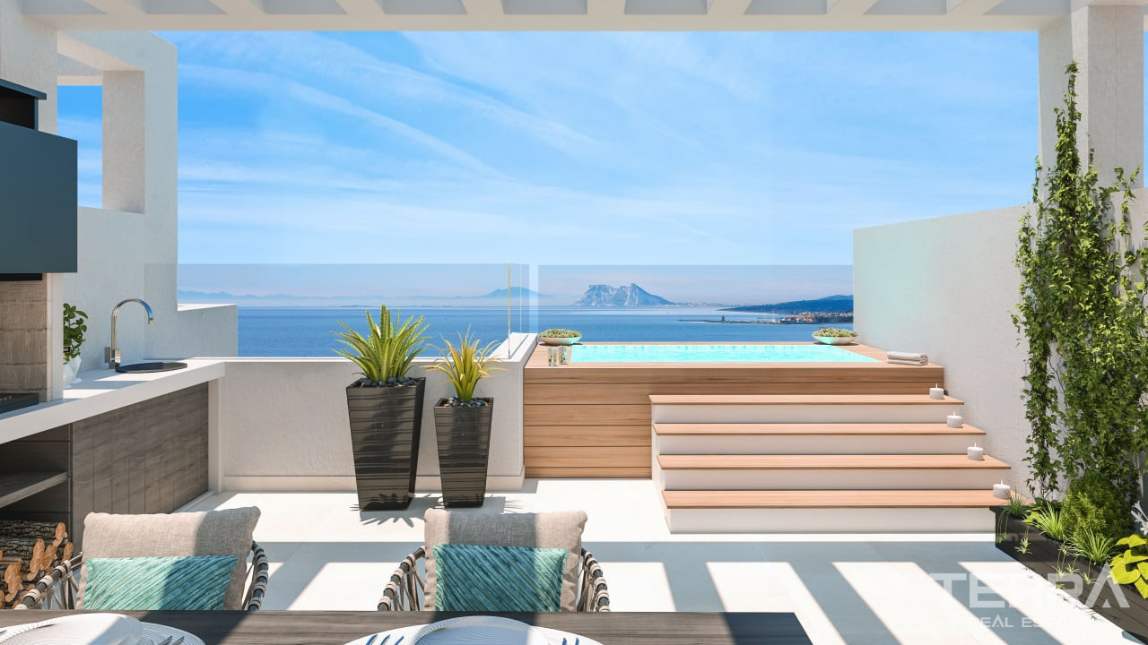Costa del Sol, Manilva, Malaga'da Deniz Manzaralı Ferah Villalar - 108234