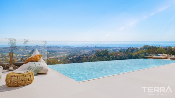 Villas med havutsikt til salgs i Benahavís, Costa del Sol, Spania