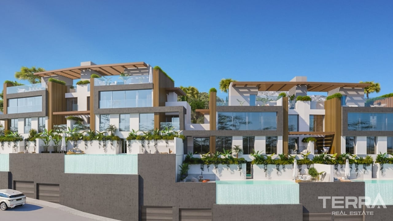 Villaer med havudsigt til salg i Benahavís, Costa del Sol, Spanien - 108310
