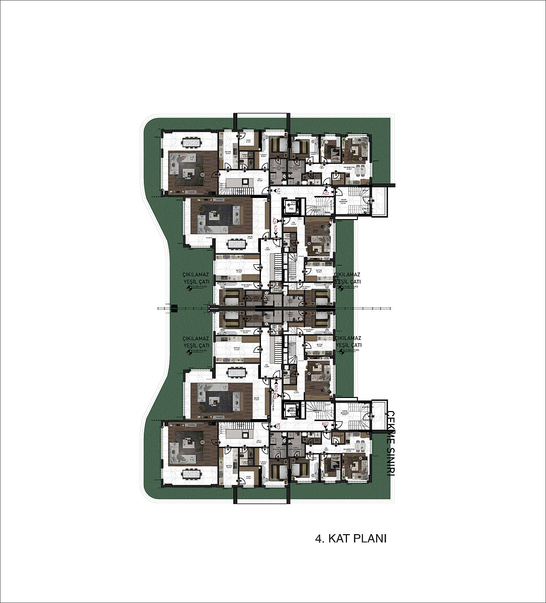 Sea View Apartments for Sale in Kuşadası, Aydın - 109219