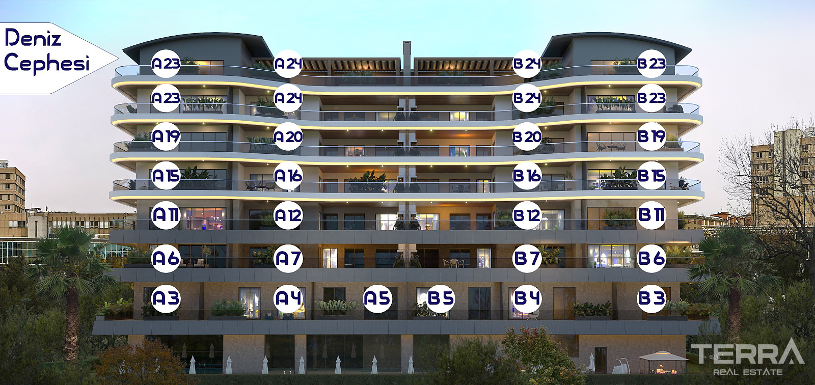 Sea View Apartments for Sale in Kuşadası, Aydın - 109221