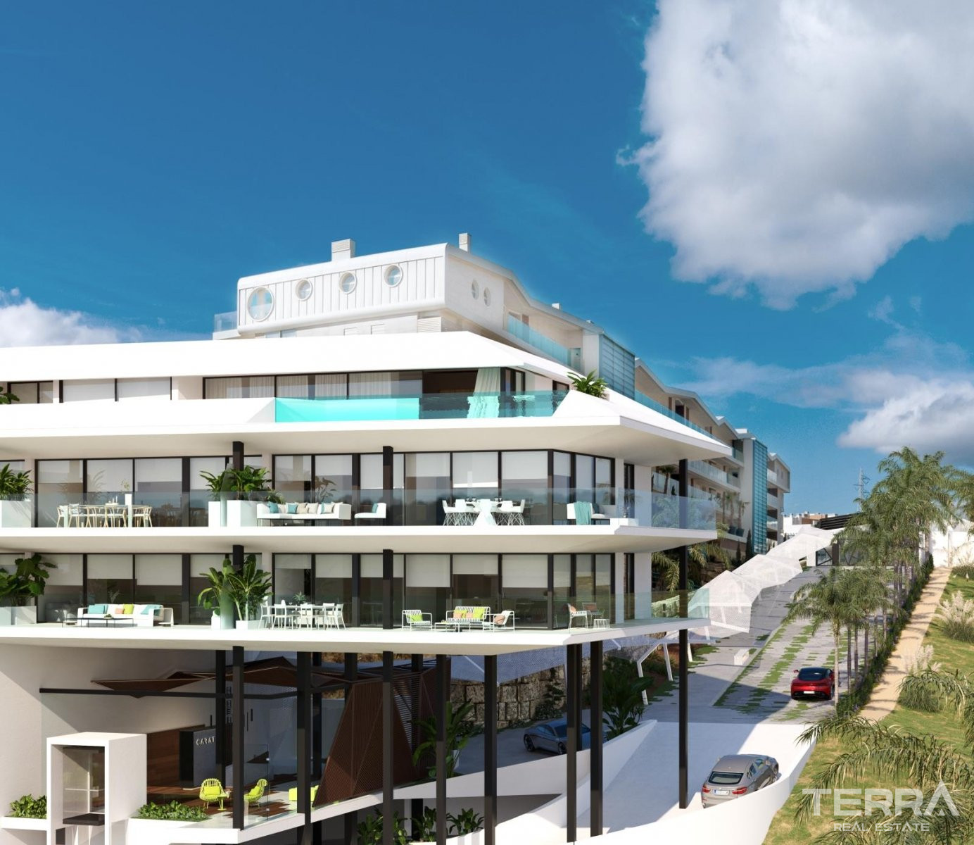 Malaga Fuengirola'da Deniz Manzaralı Ferah Daireler - 109477