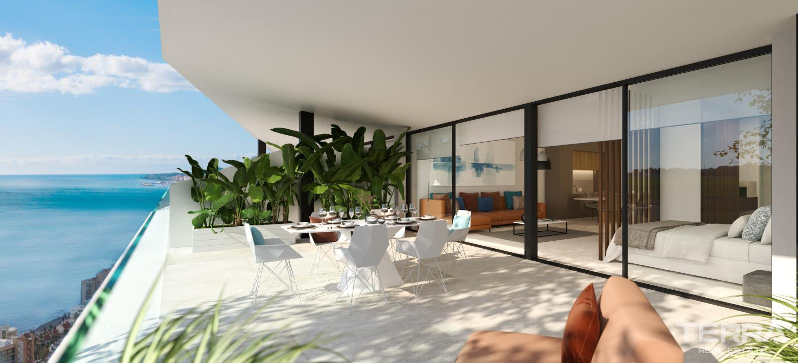 Malaga Fuengirola'da Deniz Manzaralı Ferah Daireler - 109498