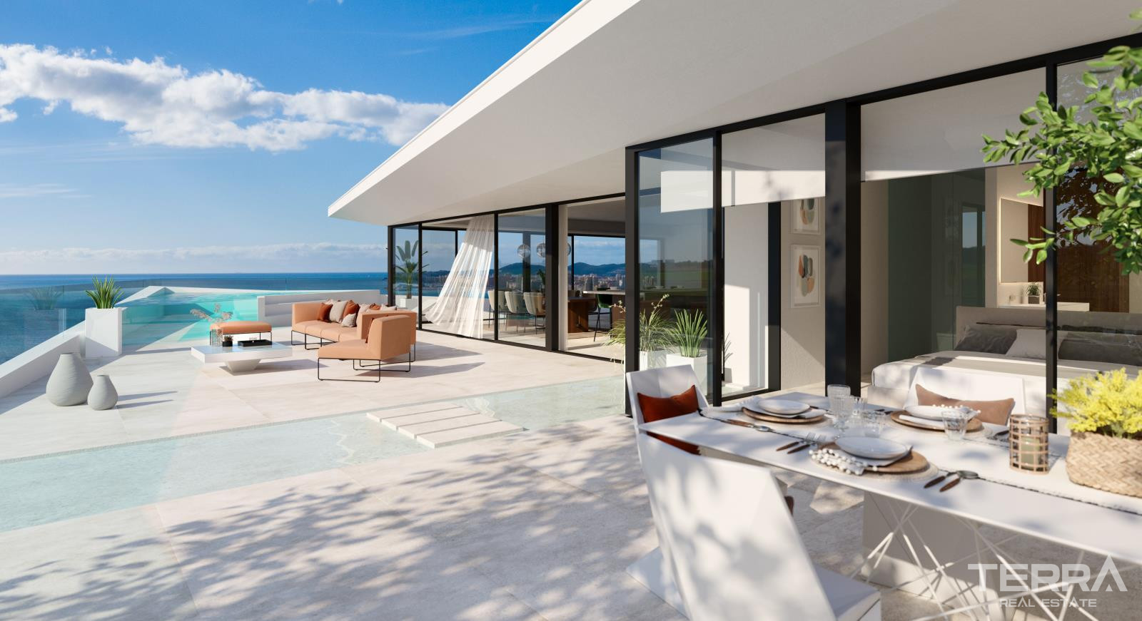 Malaga Fuengirola'da Deniz Manzaralı Ferah Daireler - 109499