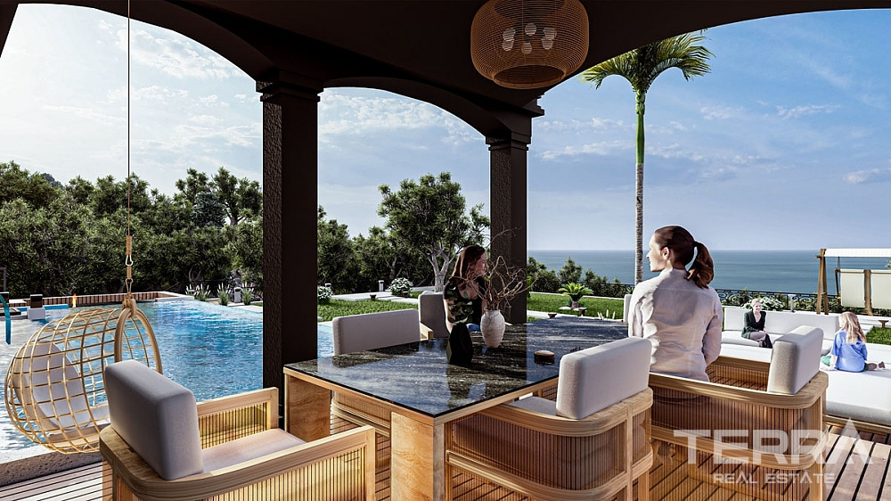 Aydın, Kuşadası'nda Deniz Manzaralı Satılık Müstakil Villalar - 110110
