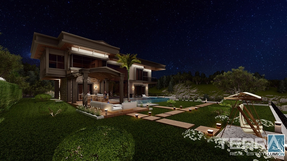 Aydın, Kuşadası'nda Deniz Manzaralı Satılık Müstakil Villalar - 110118