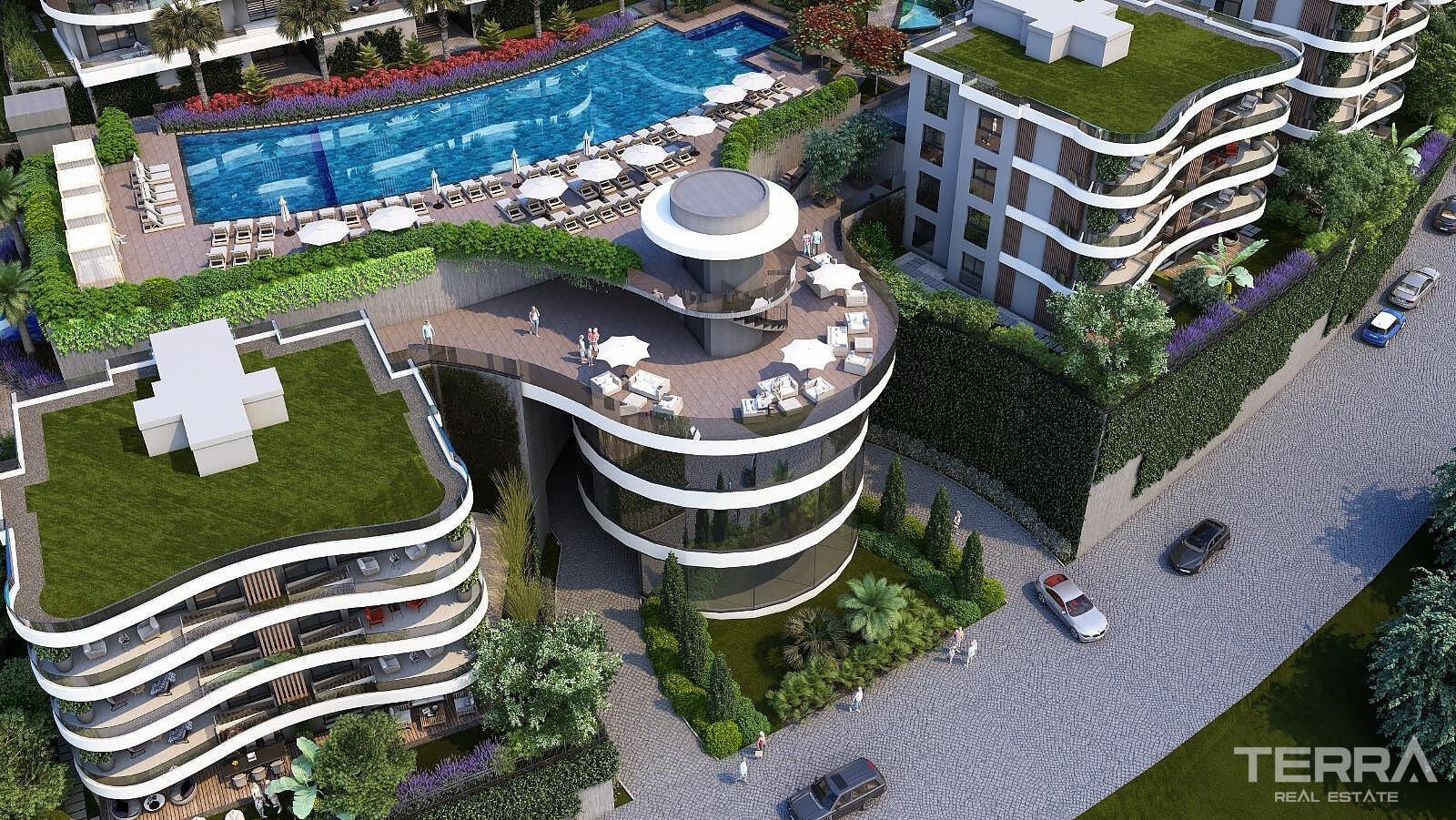 Sea View Apartments for Sale in Kuşadası, Aydın - 110299