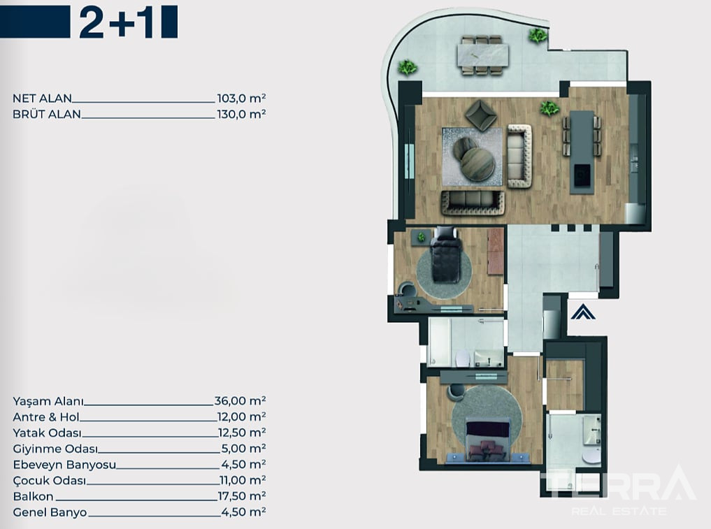 Sea View Apartments for Sale in Kuşadası, Aydın - 110354