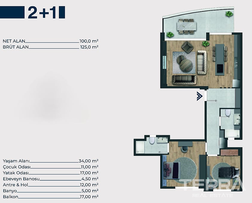 Sea View Apartments for Sale in Kuşadası, Aydın - 110355
