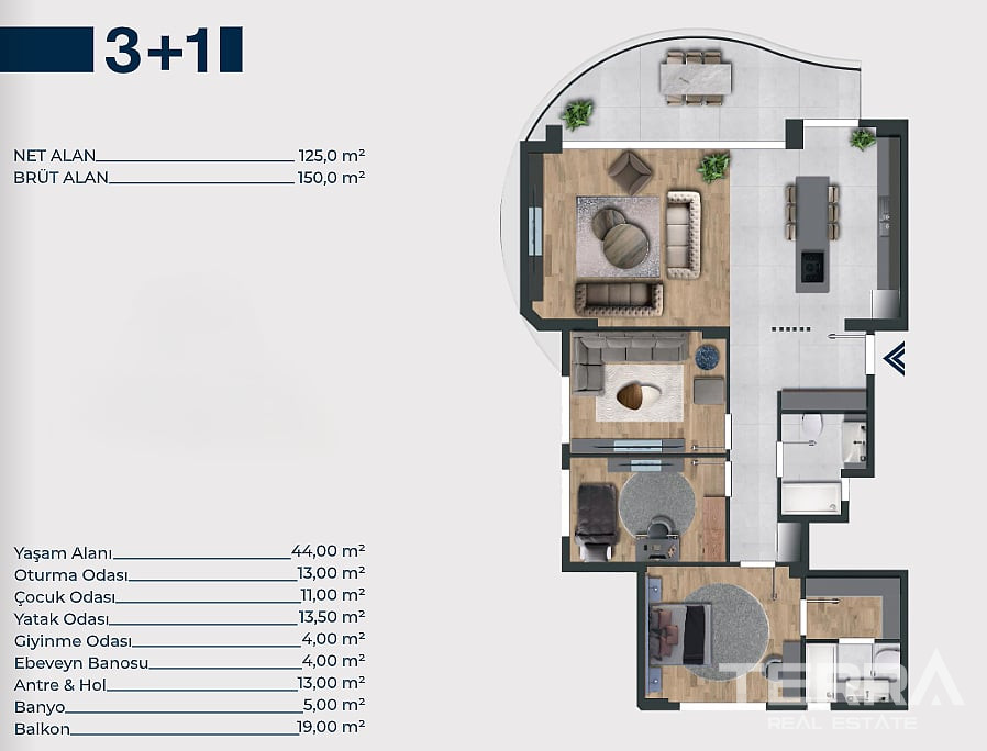 Sea View Apartments for Sale in Kuşadası, Aydın - 110356