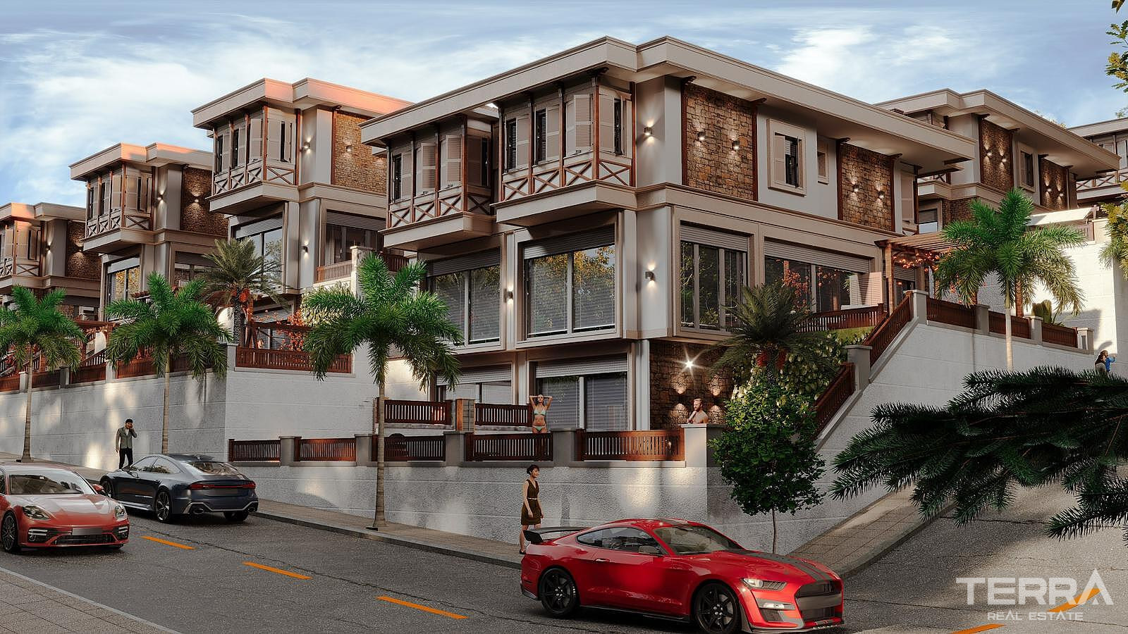 Aydın, Kuşadası'nda Güvenlikli Sitede Deniz Manzaralı Villalar - 110376