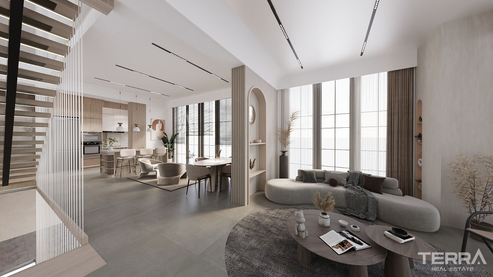 Aydın, Kuşadası'nda Güvenlikli Sitede Deniz Manzaralı Villalar - 110383