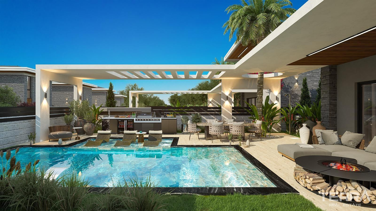Villas for Sale with Private Pools and Terraces in Aydın, Kuşadası - 110445