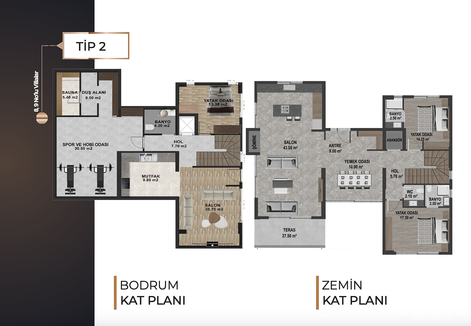 Detached Villas for Sale in Kuşadası, Aydın - 110561