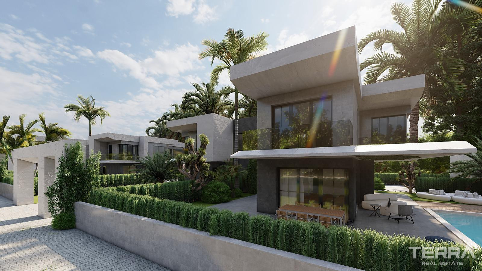 Twin Villas for Sale with Private Pools in İzmir, Çeşme - 110821