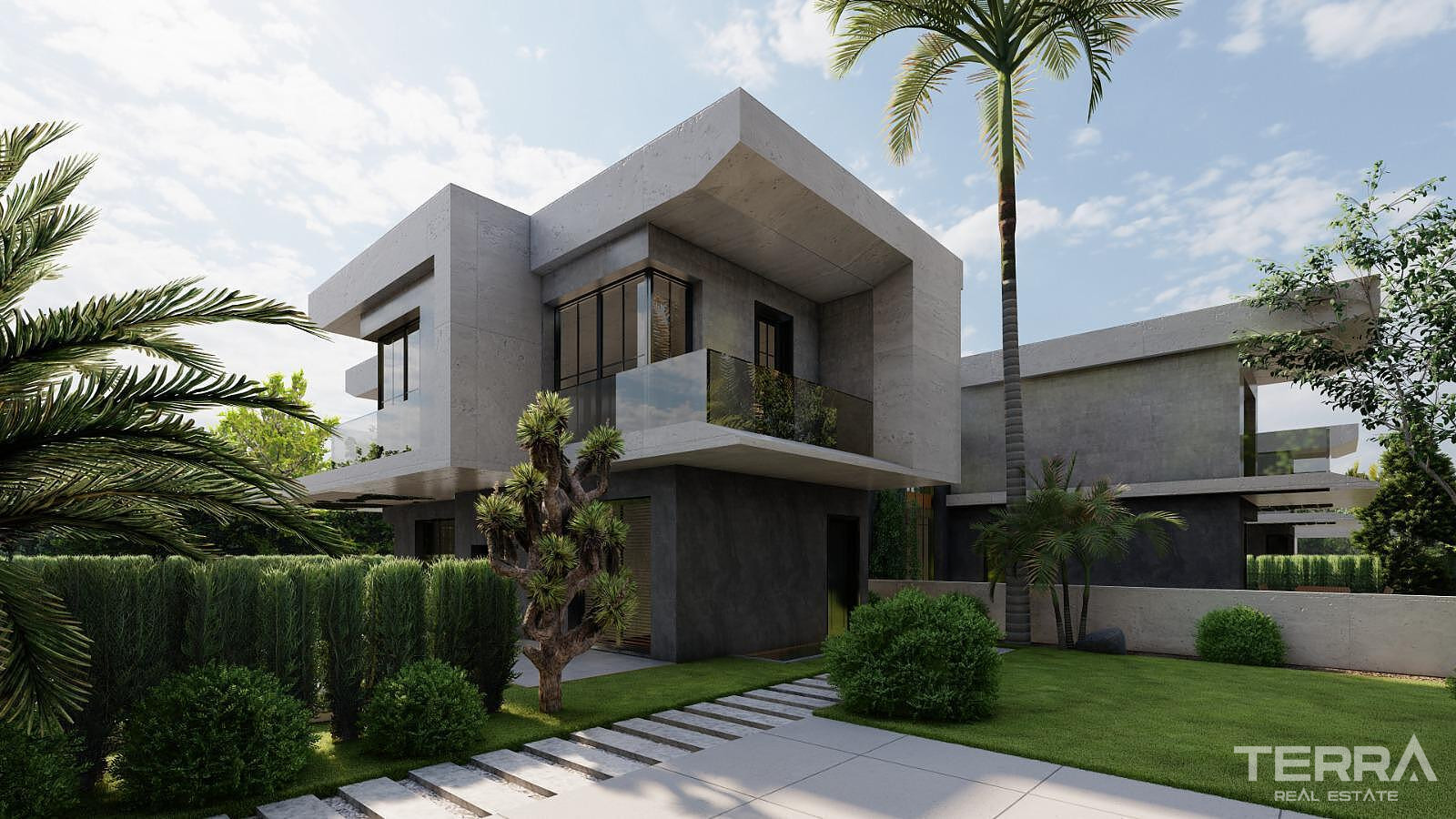 Twin Villas for Sale with Private Pools in İzmir, Çeşme - 110822