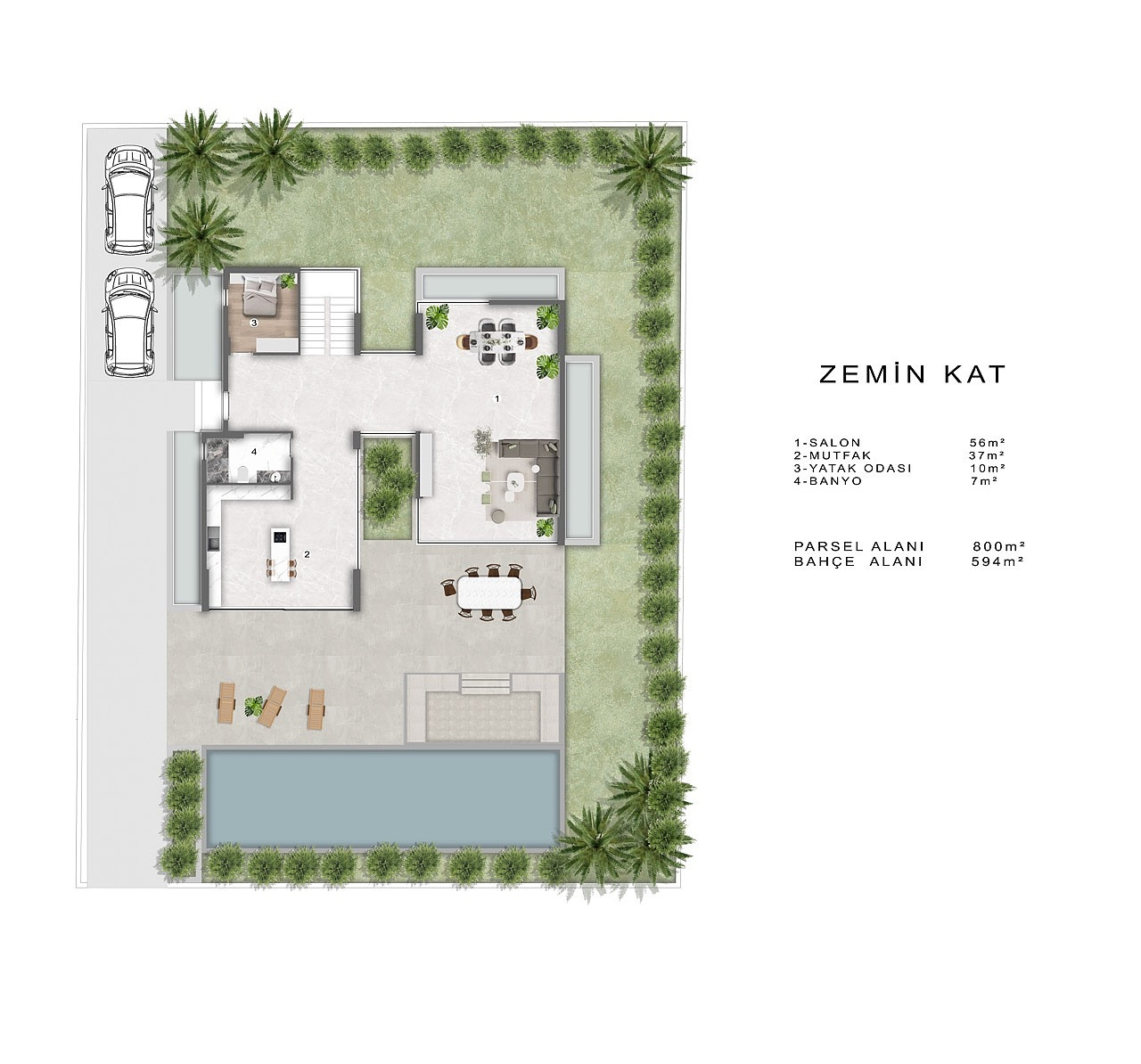 Villa with Pool for Sale in Çeşme, İzmir - 110936