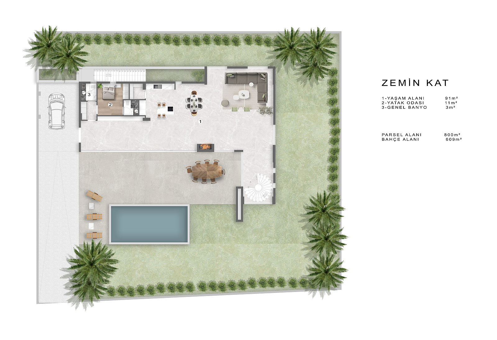 Villa with Pool for Sale in Çeşme, İzmir - 111047