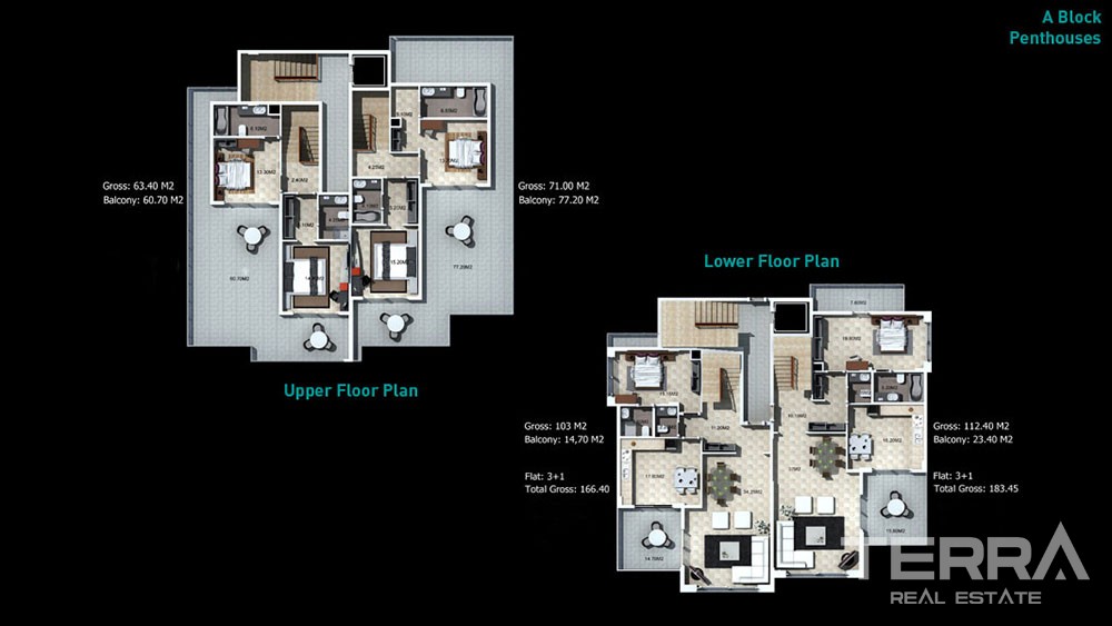 Granada Residence Luxury Apartments for Sale in Alanya Kargıcak - 5899