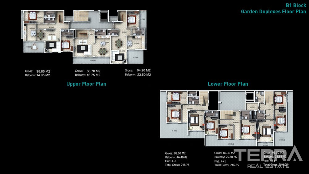 Granada Residence Luxury Apartments for Sale in Alanya Kargıcak - 5902