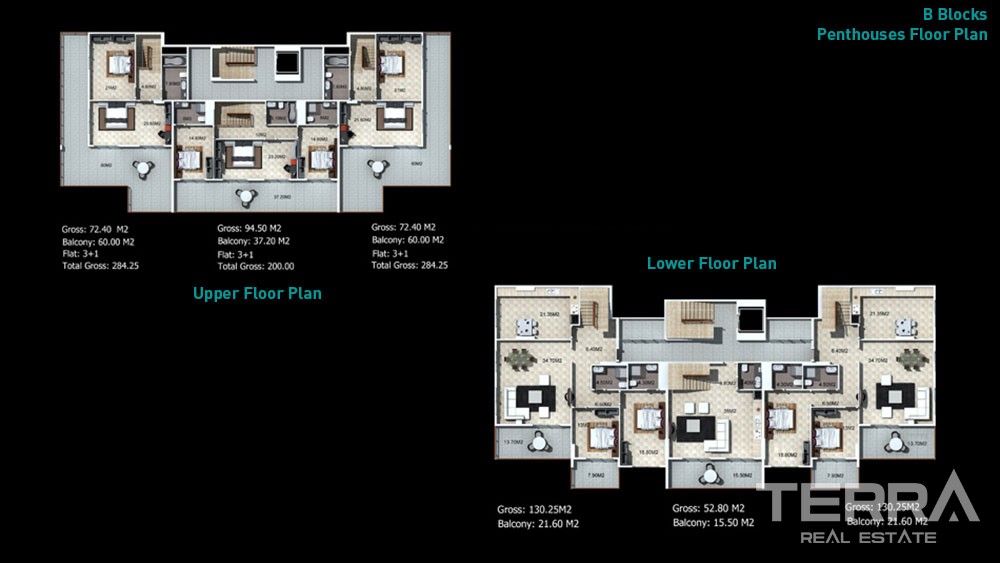 Granada Residence Luxury Apartments for Sale in Alanya Kargıcak - 5903