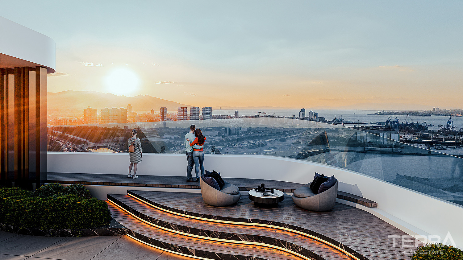 Sea View Apartments for Sale in İzmir, Konak - 111558