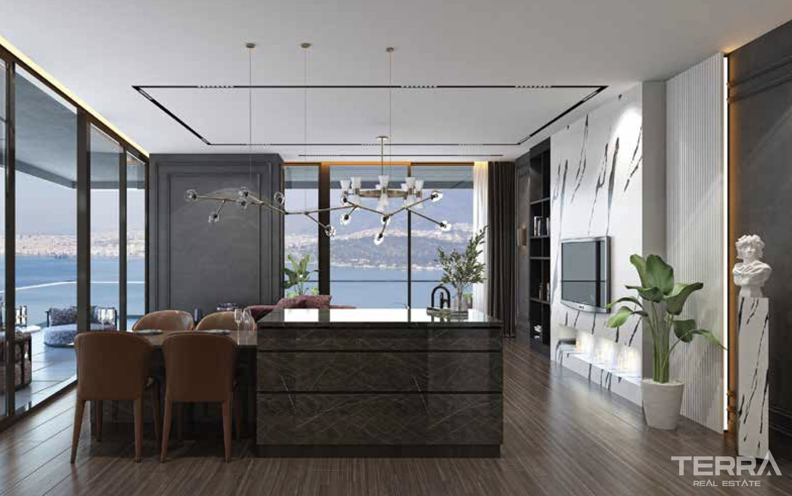 Sea View Apartments for Sale in İzmir, Konak - 111573
