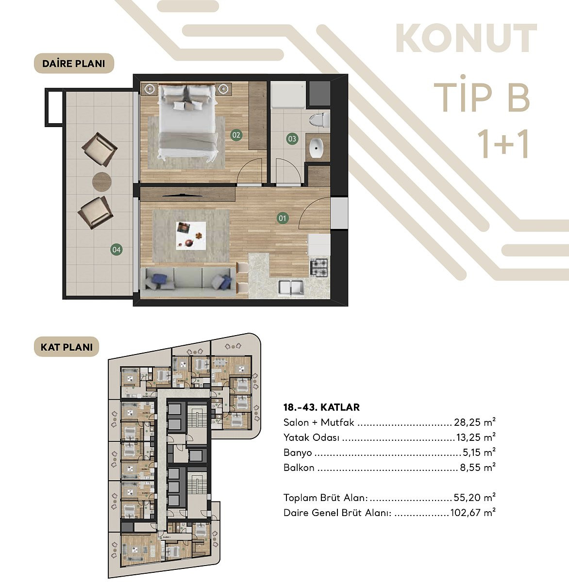 Sea View Apartments for Sale in İzmir, Konak - 111578