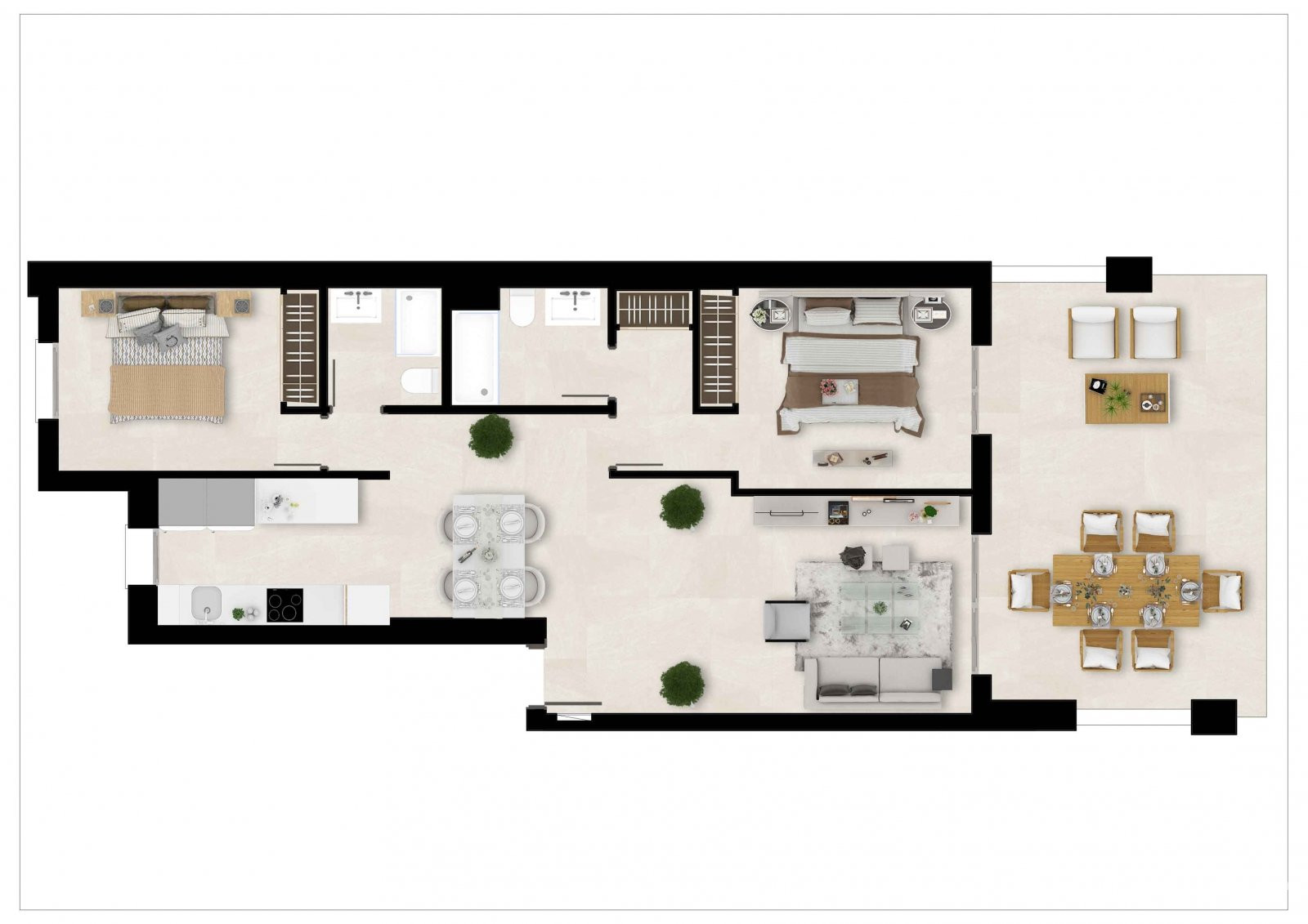 Golf Courses View Apartments for Sale in Estepona, Malaga - 112333