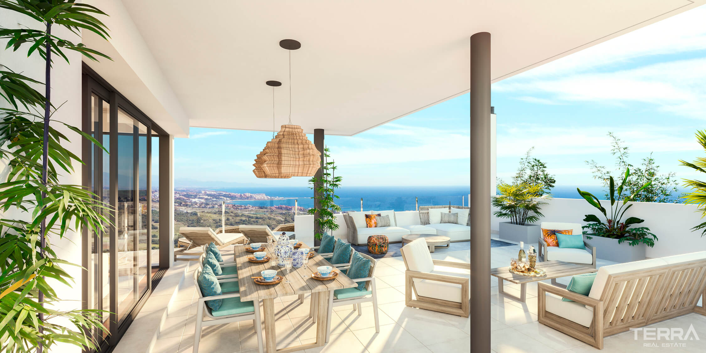 Malaga, Casares'te Golf Sahalarına Yakın Deniz Manzaralı Daireler - 112399