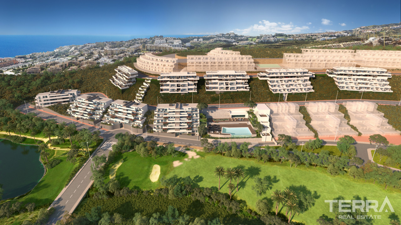 Mijas Costa del Sol'da Deniz Manzaralı Golf Daireleri - 112410