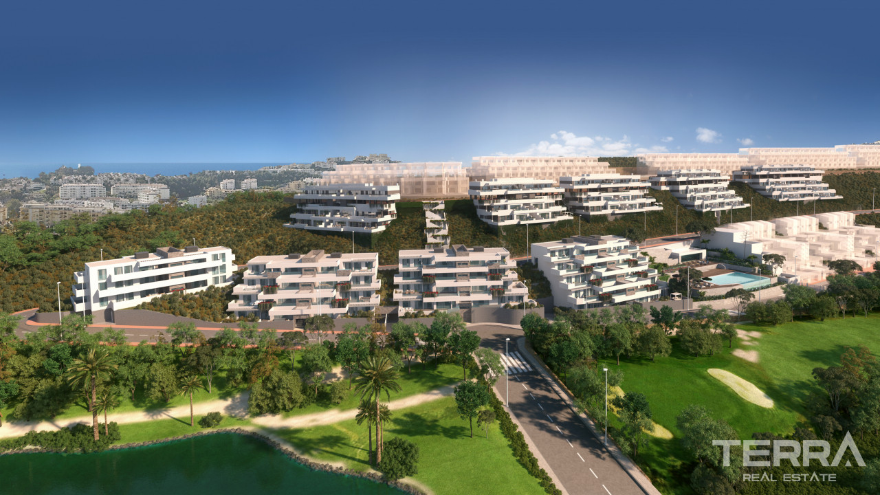 Mijas Costa del Sol'da Deniz Manzaralı Golf Daireleri - 112411