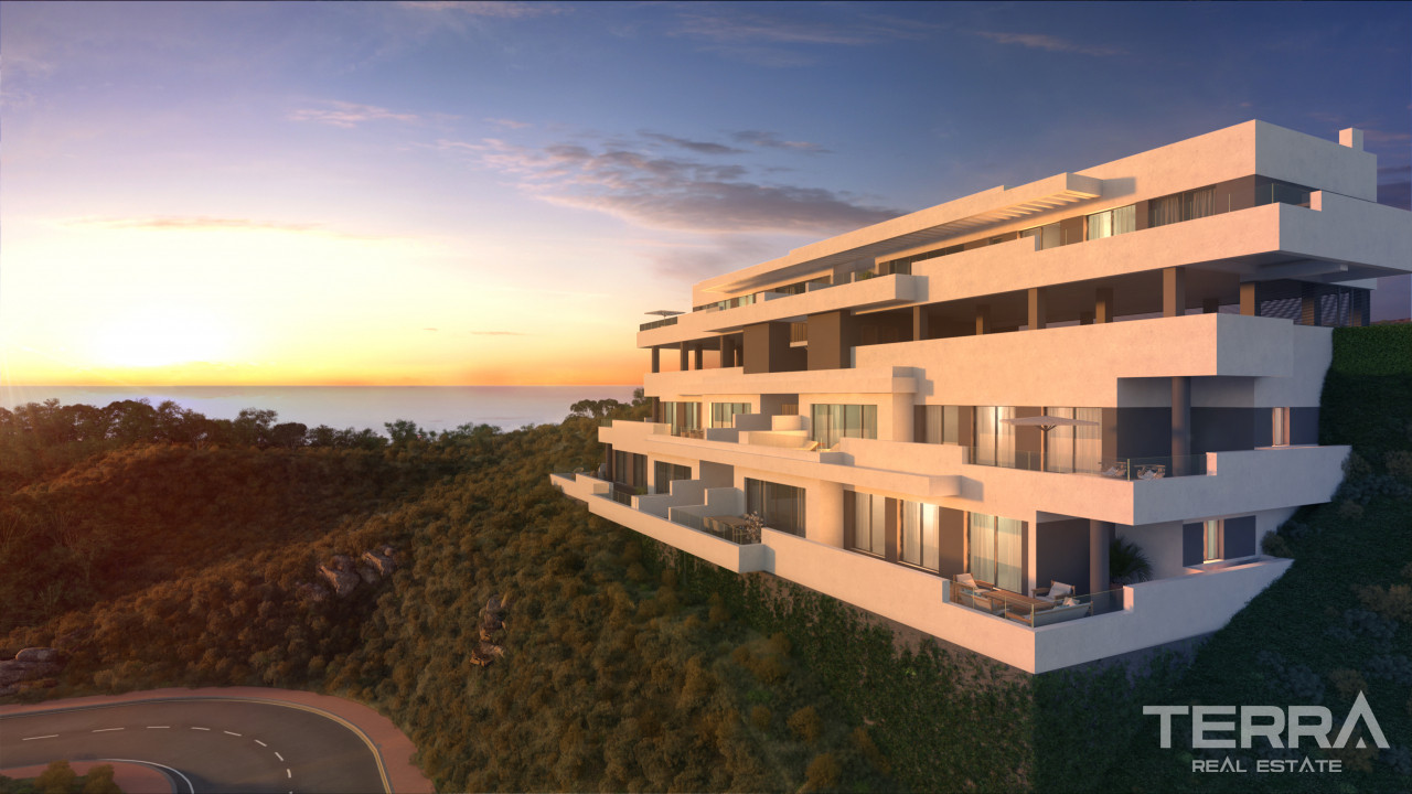 Mijas Costa del Sol'da Deniz Manzaralı Golf Daireleri - 112412