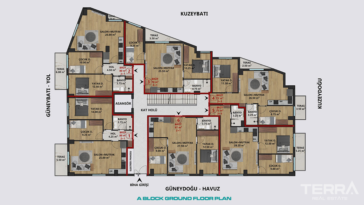 Apartments for Sale in central Antalya, Muratpaşa, Turkey - 113222