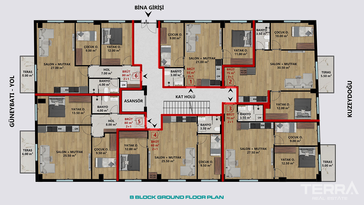 Apartments for Sale in central Antalya, Muratpaşa, Turkey - 113223