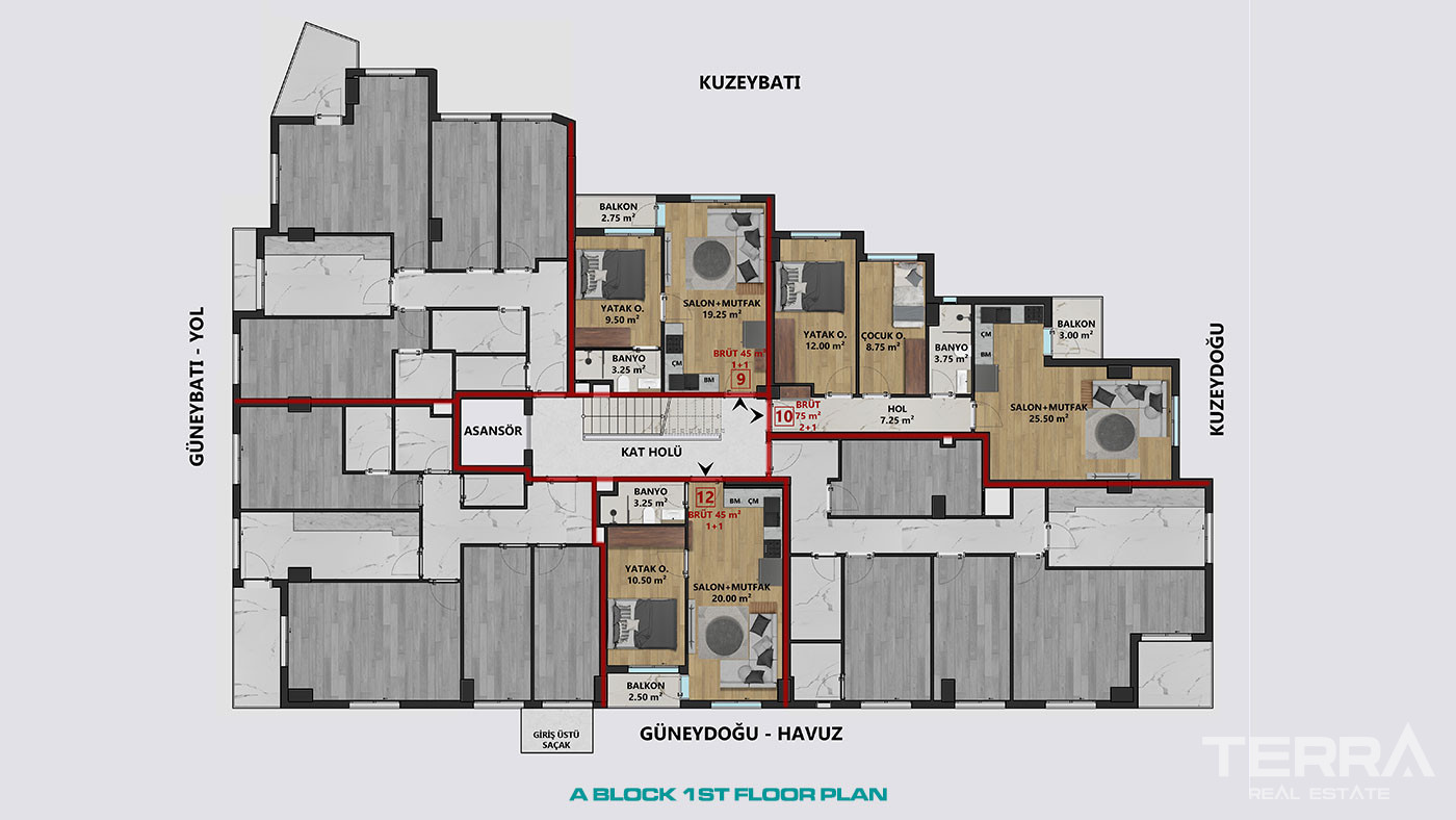 Apartments for Sale in central Antalya, Muratpaşa, Turkey - 113224
