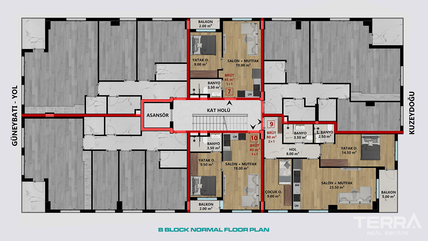 Apartments for Sale in central Antalya, Muratpaşa, Turkey - 113225