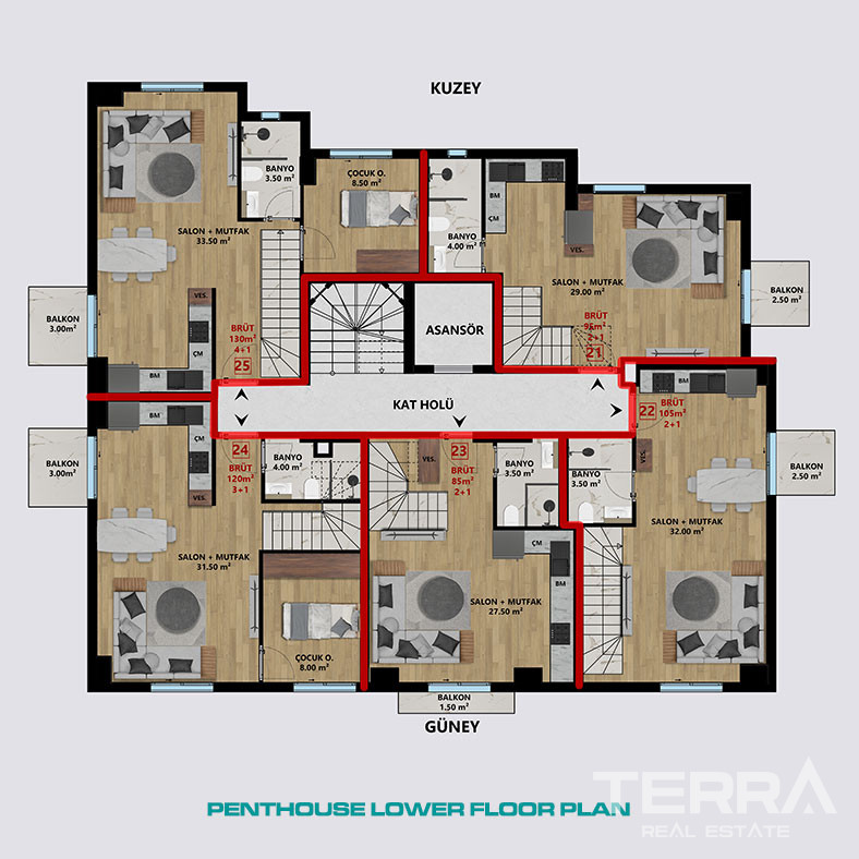 Apartments with Pool for Sale in central Antalya, Turkey - 113269
