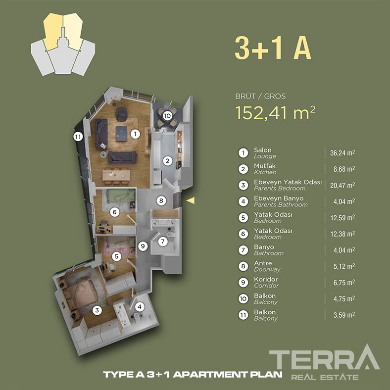 Sea View Apartments for Sale in Kartal, İstanbul, Turkey - 113308