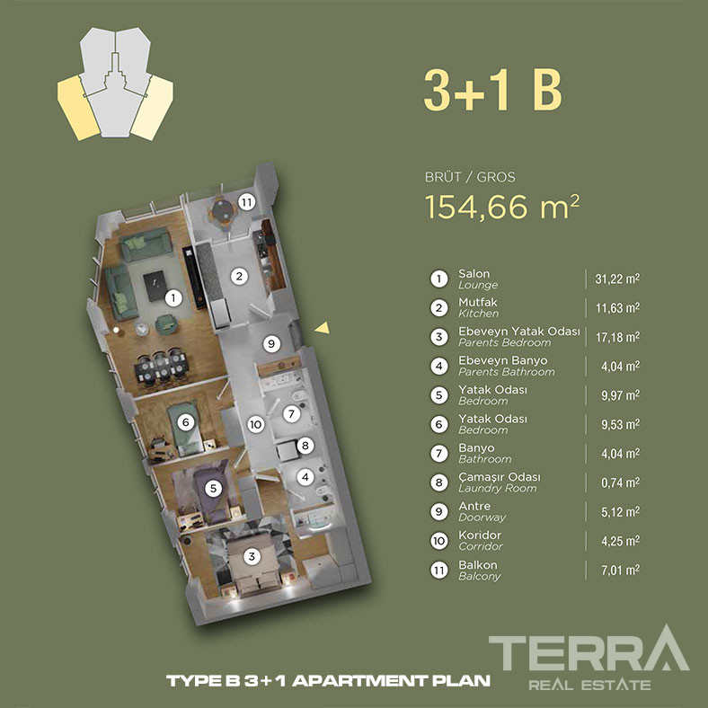 Sea View Apartments for Sale in Kartal, İstanbul, Turkey - 113307