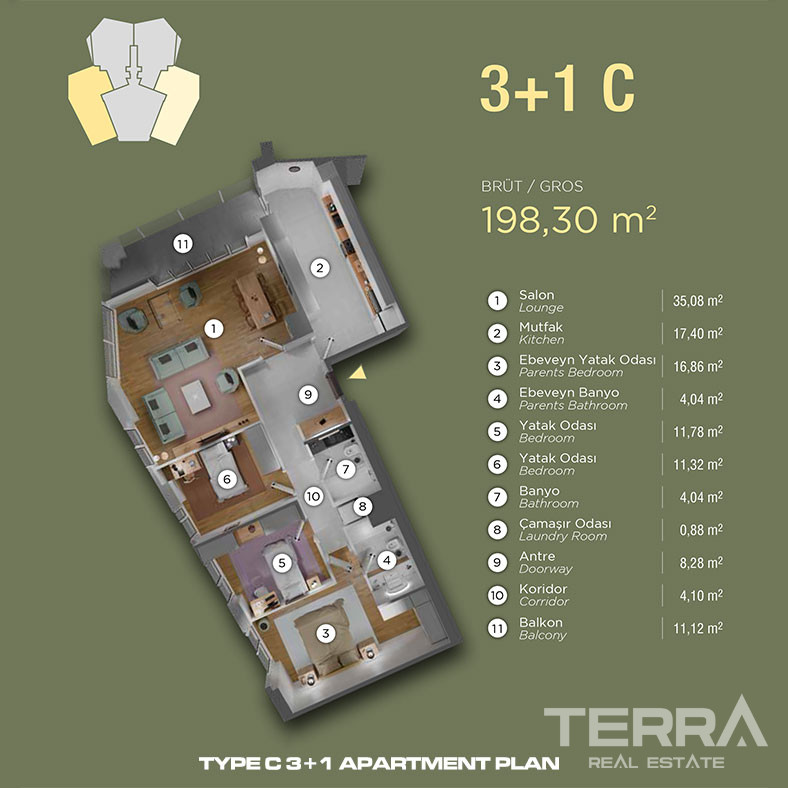 Sea View Apartments for Sale in Kartal, İstanbul, Turkey - 113309