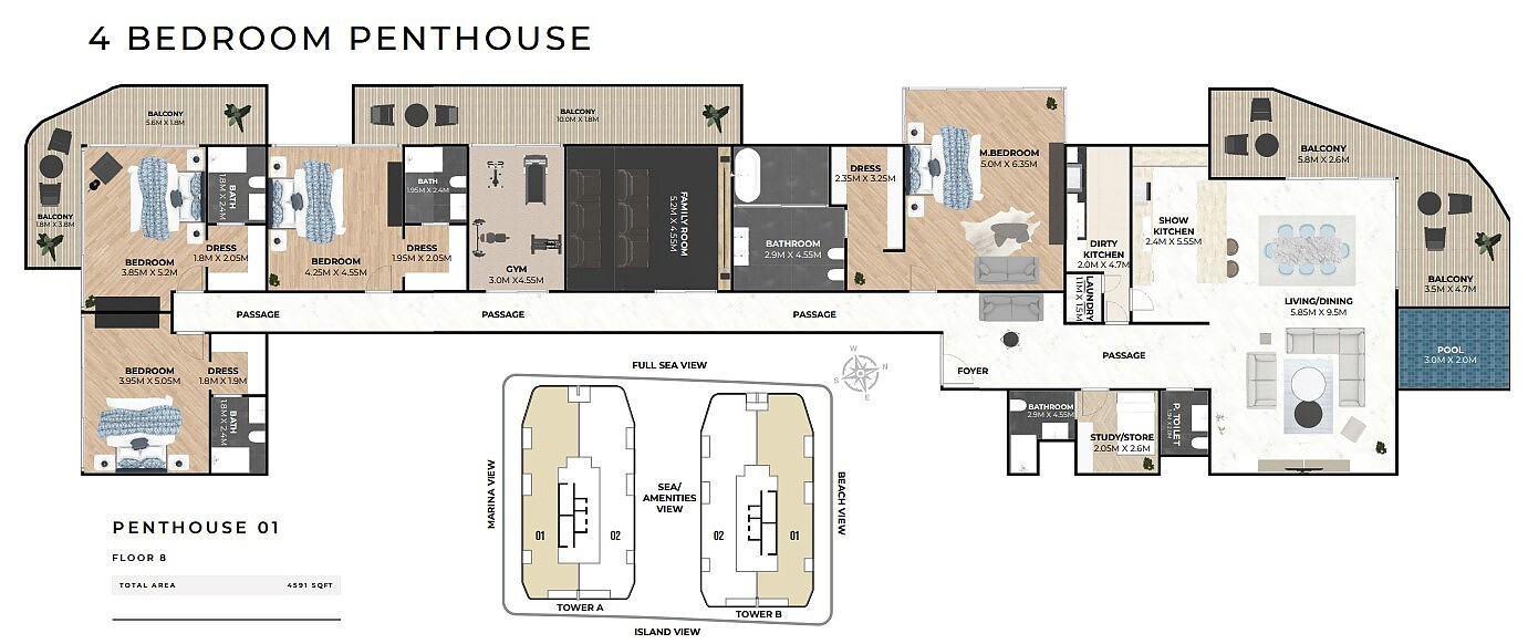 Seafront Apartments for Sale on Dubai Islands, UAE - 113436